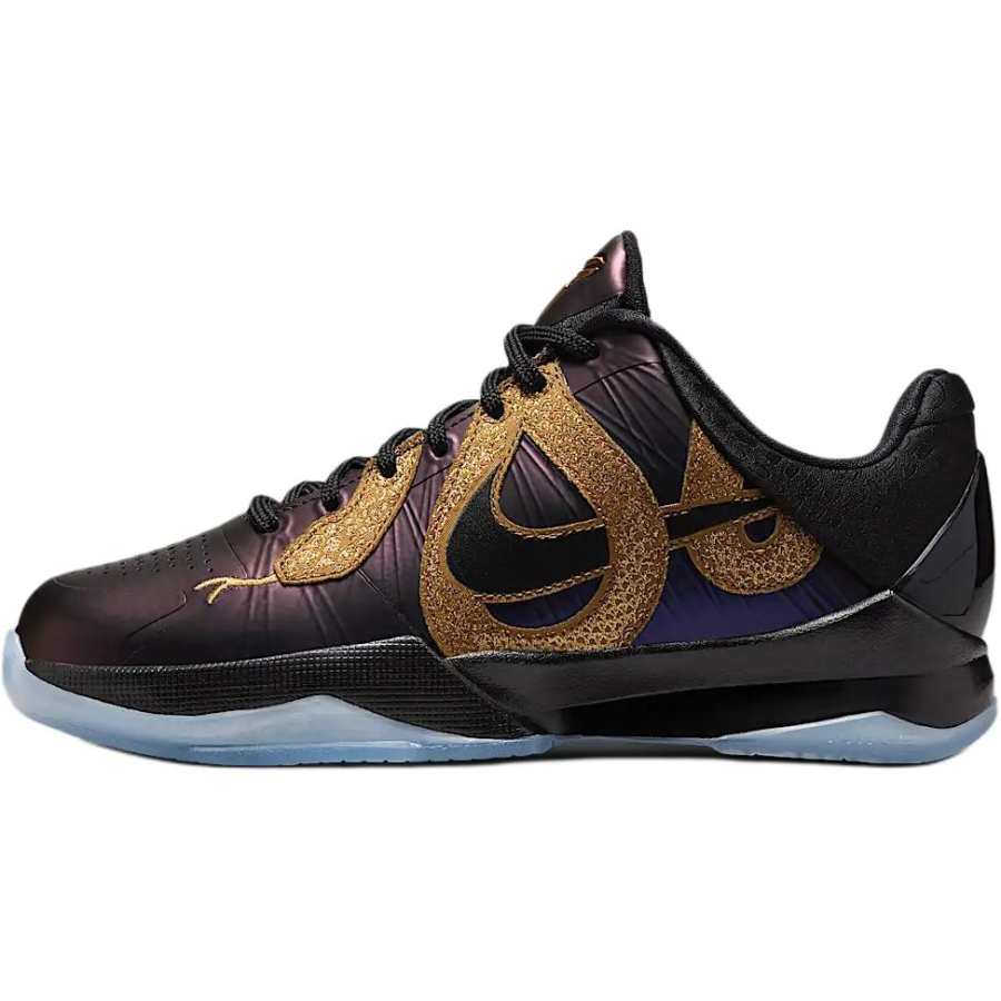 Nike Nike Zoom Kobe 5 High top Basketball Shoes Purple Black Gold Unisex