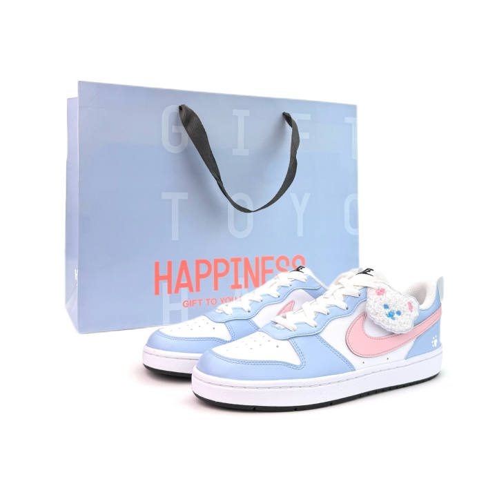 Nike Nike Court Borough Milk Salt Bear Synthetic Leather Abrasion Resistant Breathable Abrasion Resistant Breathable Low top