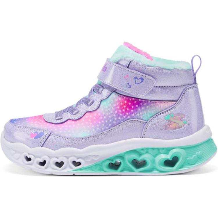 Skechers Kids Leather Abrasion Resistant High top Casual Shoes Purple Kids'