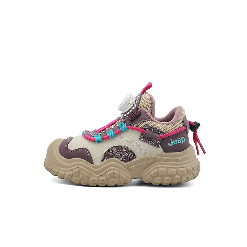Jeep Synthetic Leather Low top Kids Lifestyle Shoes Beige Rose Red Kids'