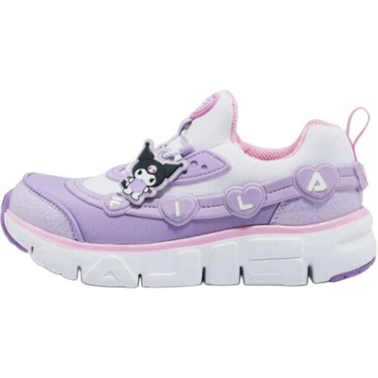 FILA KIDS Sanrio x FILA KIDS Slip Resistant Anti Kick Abrasion Resistant Low top Kids Lifestyle Shoes Purple Korean Style Kids'