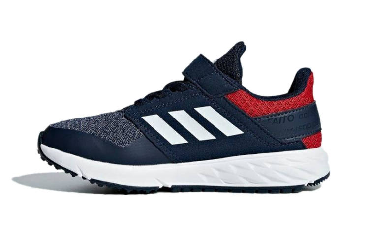 Adidas Adidas Fortafaito El Fabric Slip Resistant Abrasion Resistant Low top Kids' Running Shoes Blue White Red Kids'