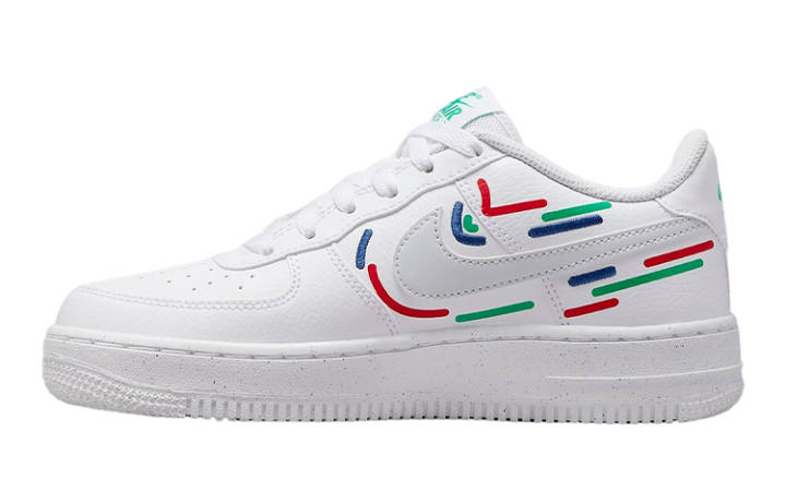 Nike Nike Air Force 1 Gets Dashed With Colorful Markers Slip Resistant Abrasion Resistant Low top Skateboard Shoes White