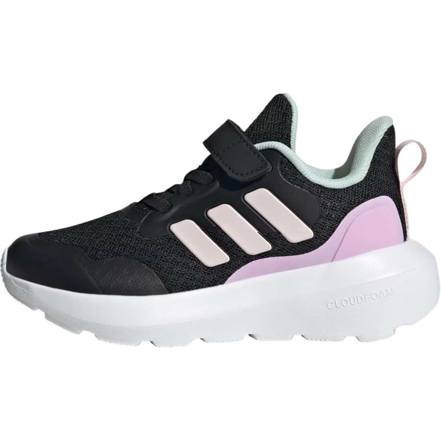 Adidas Adidas FORTARUN 3.0 Soft And Comfortable Slip Resistant Abrasion Resistant Low top Kids' Running Shoes Black Kids'