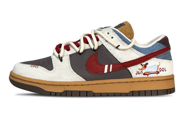 Nike Nike Dunk Dachshund Baby Abrasion Resistant Abrasion Resistant Low top Skateboard Shoes Unisex Beige Brown
