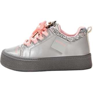 DAPHNE KIDS Synthetic Leather Skateboard Shoes Silver Kids'