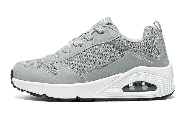 Skechers Uno Comfortable Abrasion Resistant Breathable Low top Kids' Skateboarding Shoes Gray Teenagers
