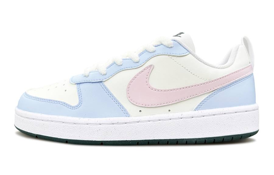Nike Nike Court Borough LOW RECRAFT Cushioning, Wear Resistant Low top Kids' Skateboarding Shoes Blue Pink Teenagers