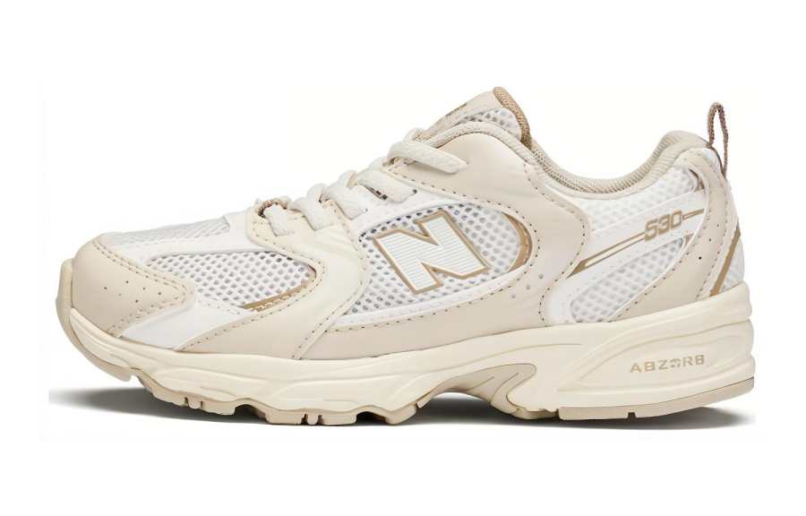New Balance New Balance Breathable Mesh Cushioning Low top Kids' Running Shoes Ecru Kids'