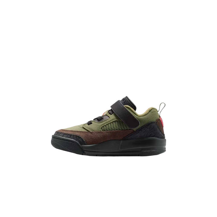 Jordan Jordan Spizike Leather Casual Shoes Medium Olive/Black/Baroque Brown/University Red Kids'