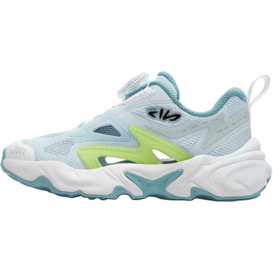 FILA KIDS Synthetic Leather, Textile Lightweight Cushioning Low top Kids' Running Shoes Blue/White