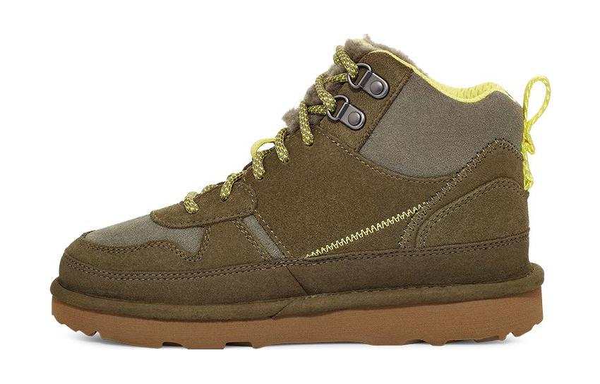 UGG Cow Leather Ankle Length Kids' Boots Burnt Olive Teenagers