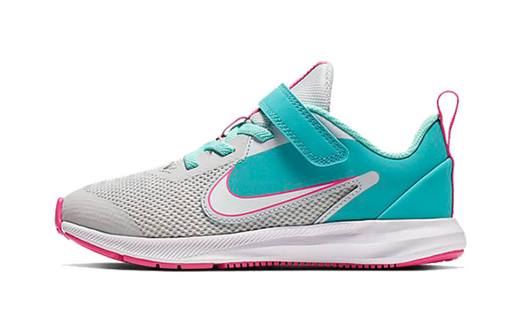 Nike Nike Downshifter 9 Aqua Low top Kids' Running Shoes Gray Green Children Aged 3 7 Years Old