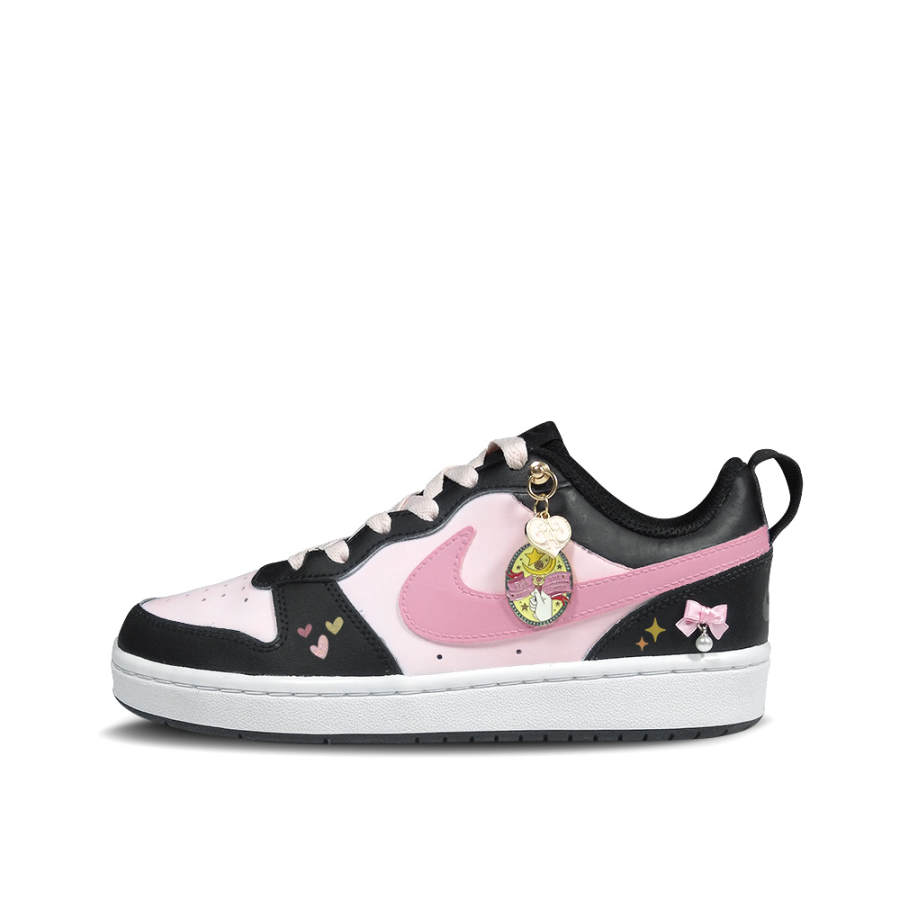 Nike Nike Leather Magic Stick Abrasion Resistant Low top Kids' Skateboarding Shoes Pink Teenagers