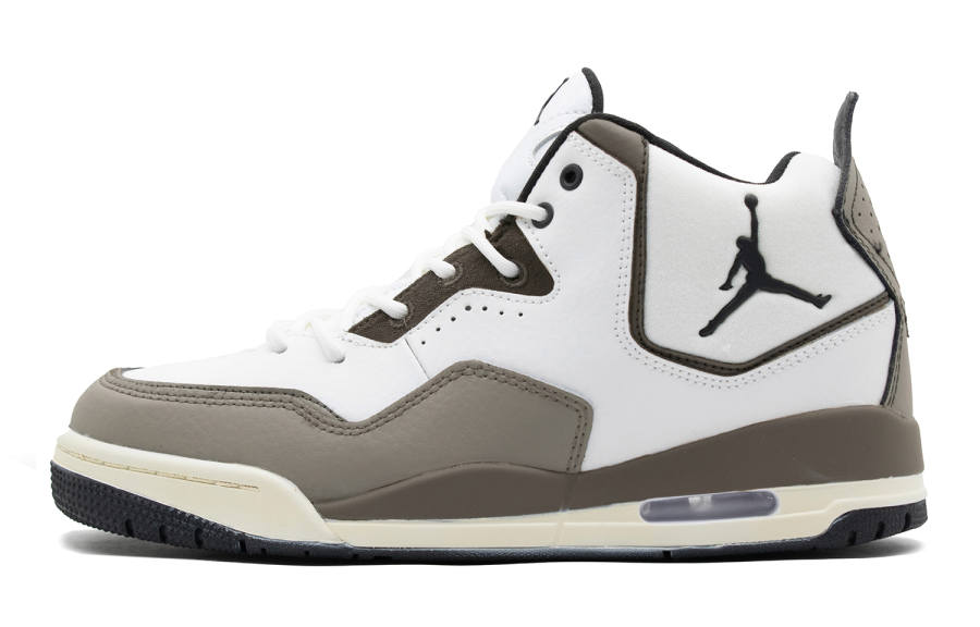 Jordan Jordan Courtside 23 Palm Tree WS Synthetic Leather Children's Basketball Shoes Black Brown White Teenagers