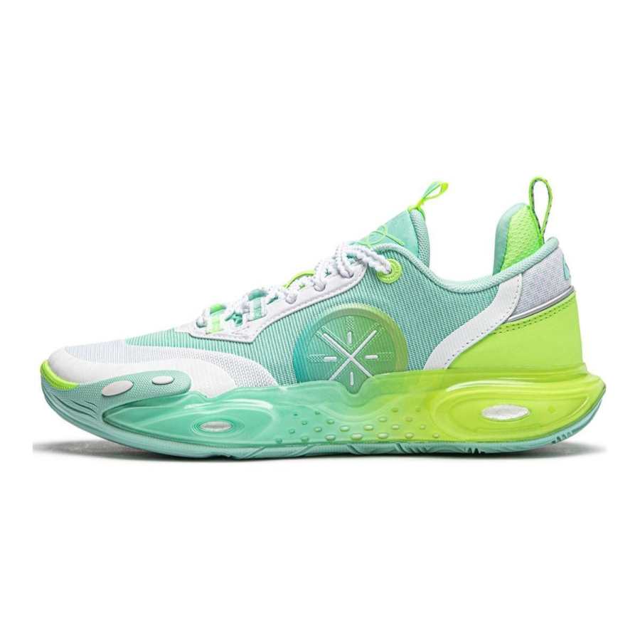 Li-Ning YOUNG Li Ning YOUNG All City 12 Low top Basketball Shoes White Turquoise Teenagers