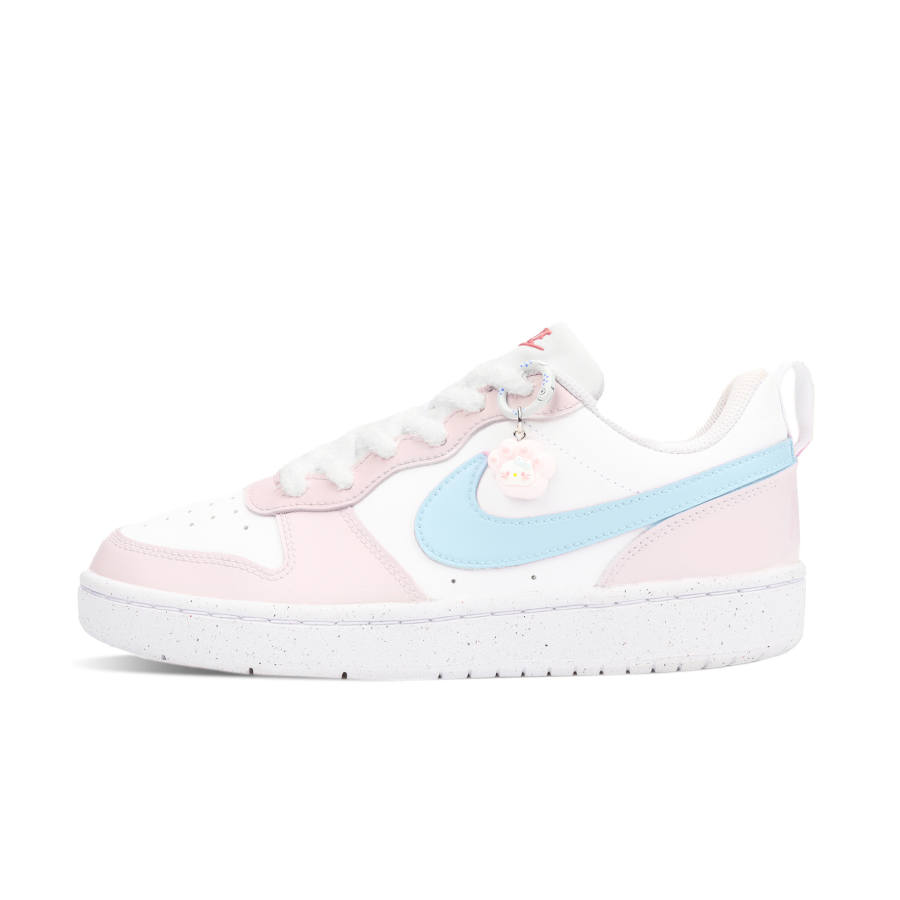 Nike Nike Court Borough Gardenia Abrasion Resistant Slip Resistant Low top Kids' Skateboarding Shoes Pink Teenagers