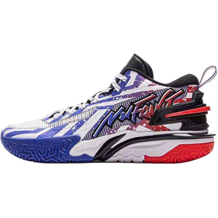 Li-Ning YOUNG Li Ning YOUNG Basketball Children's Basketball Shoes White Blue Red Kids'