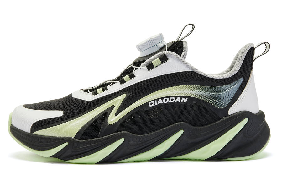 QIAODAN Low top Running Shoes Black Green Unisex