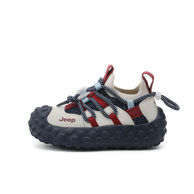 Jeep Abrasion Resistant Low top Kids' Running Shoes Dark Blue Red Kids