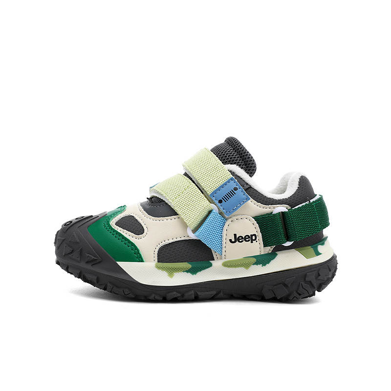 Jeep Insulated Shoes Gray White Green Kids'