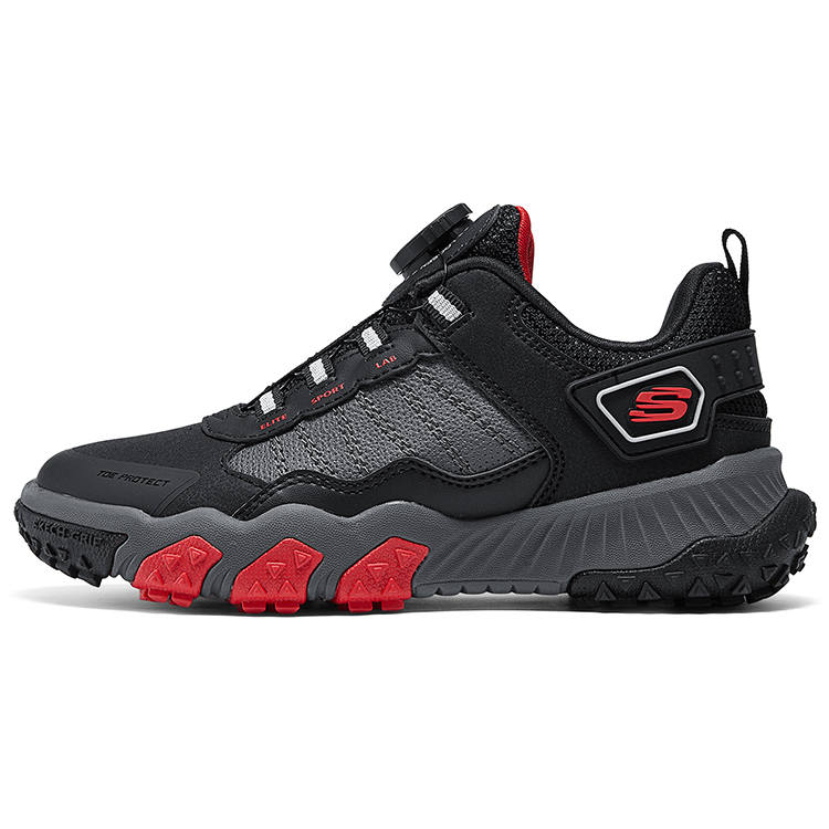 Skechers Abrasion Resistant Abrasion Resistant Low top Kids' Running Shoes Black Red Kids'
