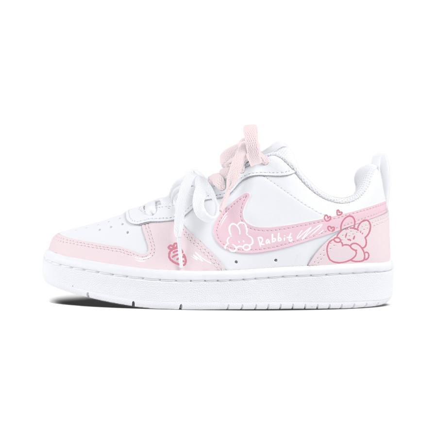 Nike Nike Court Borough 2 Pack Cute Rabbit Cushioning Abrasion Resistant Slip Resistant Skateboard Shoes Teenagers