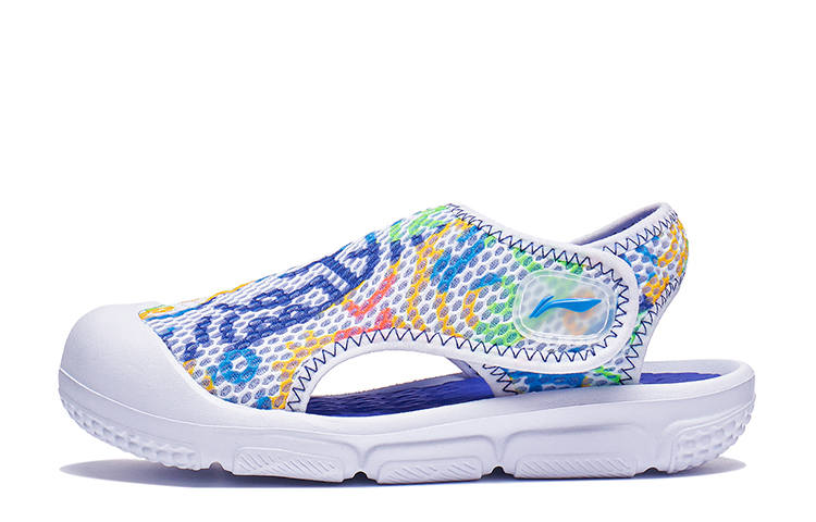 Li-Ning YOUNG Li Ning YOUNG Tracing Huiyou 2.0 Children's Sandals Standard White/Fresh Fruit Yellow/Bright Royal Blue Kids'