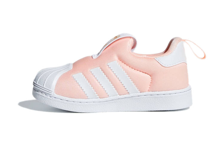 Adidas Originals SUPERSTAR 360 Comfortable Breathable Low top Toddler Shoes Pink Gold Infant And Toddler