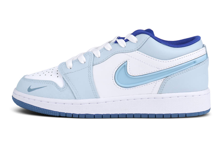 Jordan Jordan Air Jordan 1 Low top Kids' Skateboarding Shoes Light Blue Teenagers