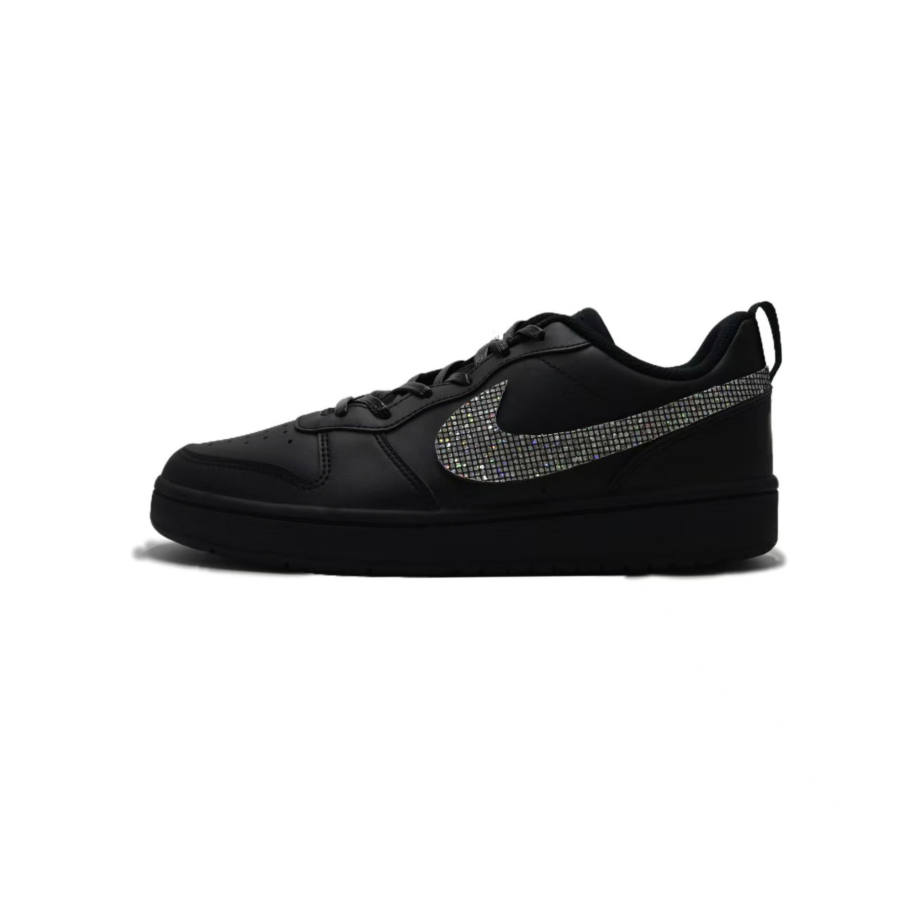 Nike Nike Court Burrow Leather Abrasion Resistant Breathable Thermal Low top Kids' Skateboarding Shoes Black Teenagers