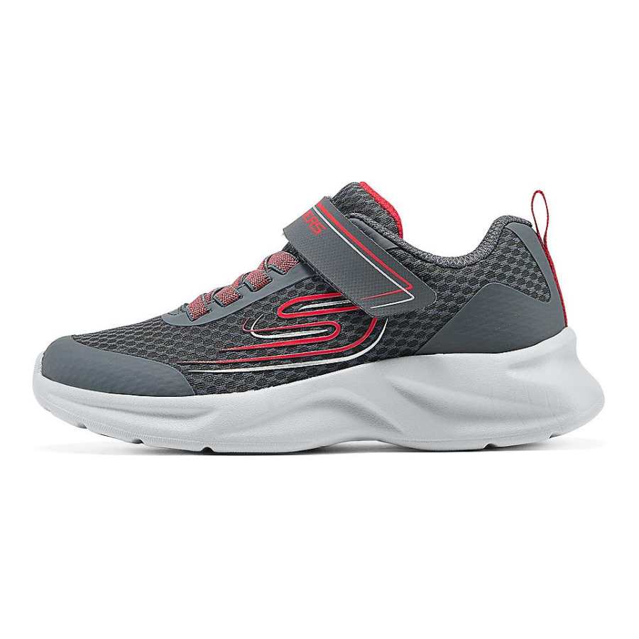 Skechers Kids BOYS Abrasion Resistant Abrasion Resistant Low top Kids Lifestyle Shoes Gray Red Kids'