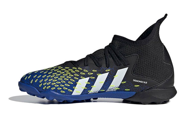 Adidas Adidas PREDATOR Abrasion Resistant Breathable Mid top Kids' Soccer Shoes Black Blue Kids'