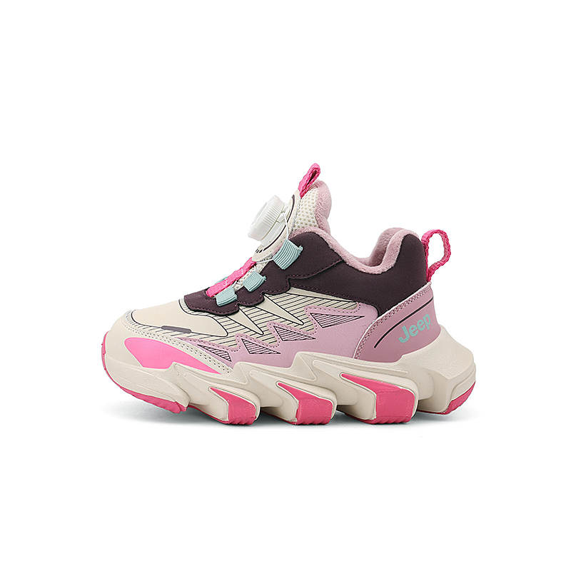 Jeep Synthetic Leather Soft Sole Fleece Lined Comfortable Versatile Trendy Minimalist Style Kids Lifestyle Shoes