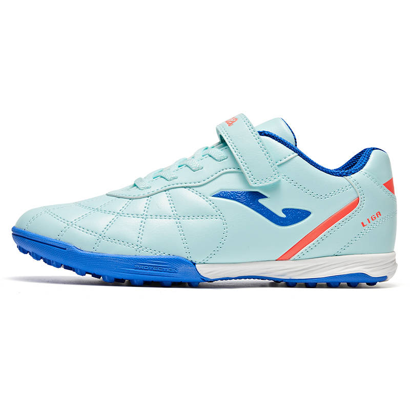 Joma Synthetic Leather Slip Resistant Low top Kids' Soccer Shoes Light Blue Kids'