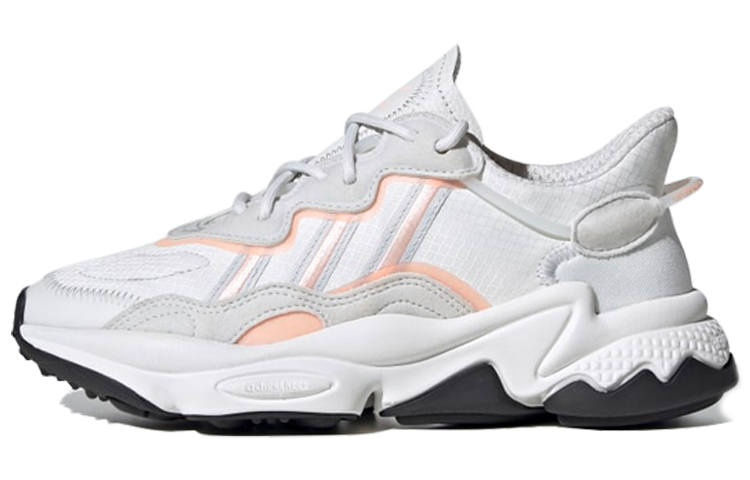 Adidas Originals Ozweego J Cushioning Low top Kids Lifestyle Shoes White Gray Orange Unisex