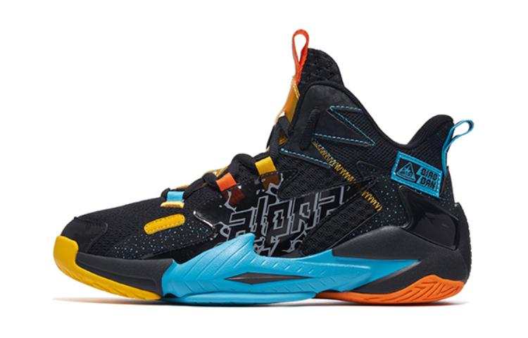QIAODAN Low top Basketball Shoes Black Blue Teenagers