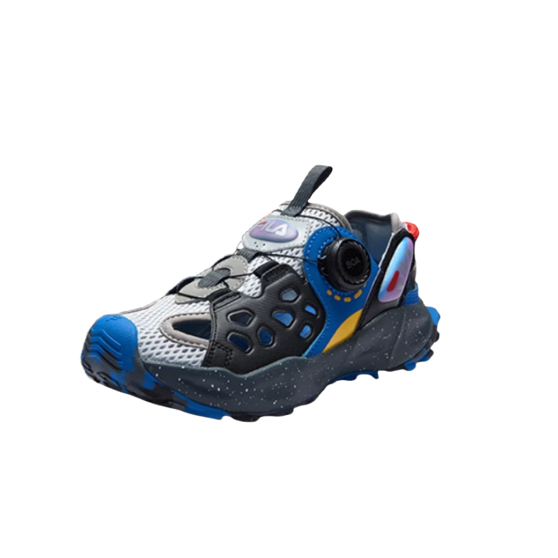 FILA KIDS Slip Resistant Cushioning Low top Children's Sandals Gray Black Teenagers
