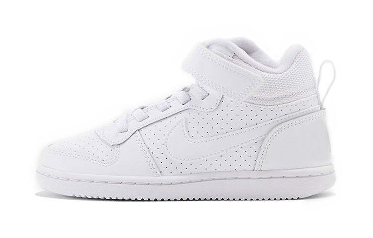 Nike Nike Court Borough Casual Slip Resistant Abrasion Resistant Support Mid top Skateboard Shoes White
