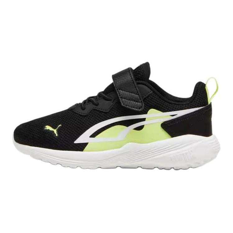 PUMA All Day Active Abrasion Resistant Breathable Lightweight Cushioning Low top Kids' Running Shoes Black Yellow Kids'