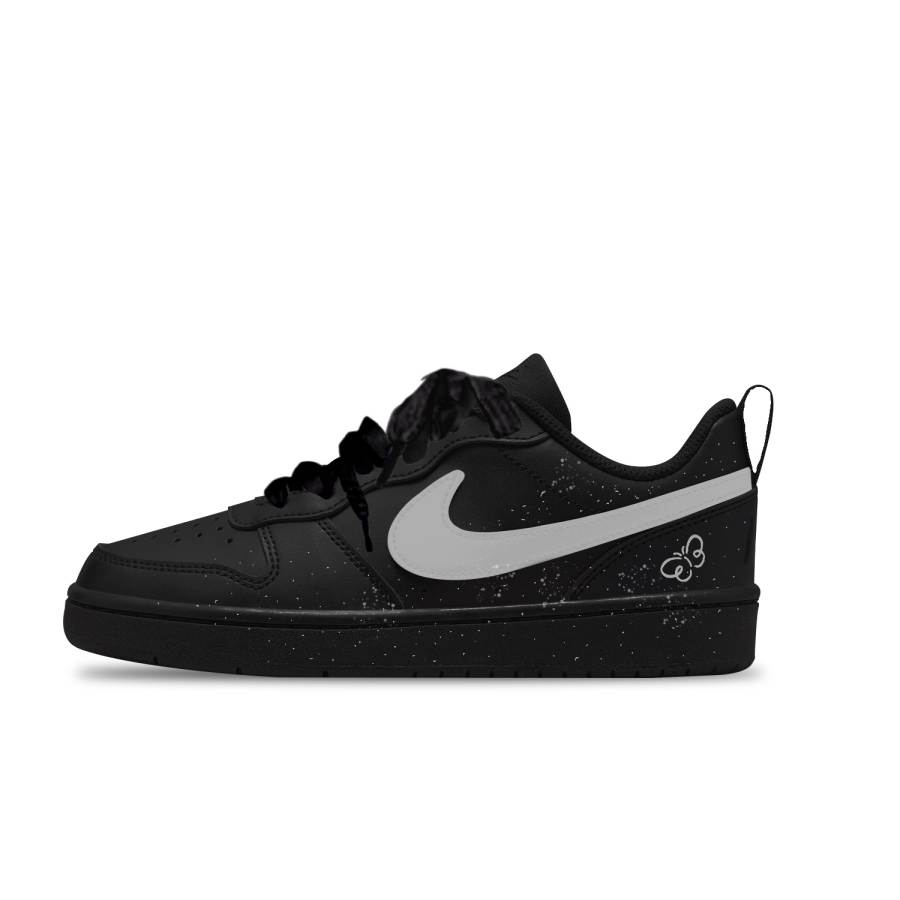 Nike Nike Court Borough Gray Butterfly Slip Resistant Slip Resistant Low top Kids' Skateboarding Shoes Black Unisex