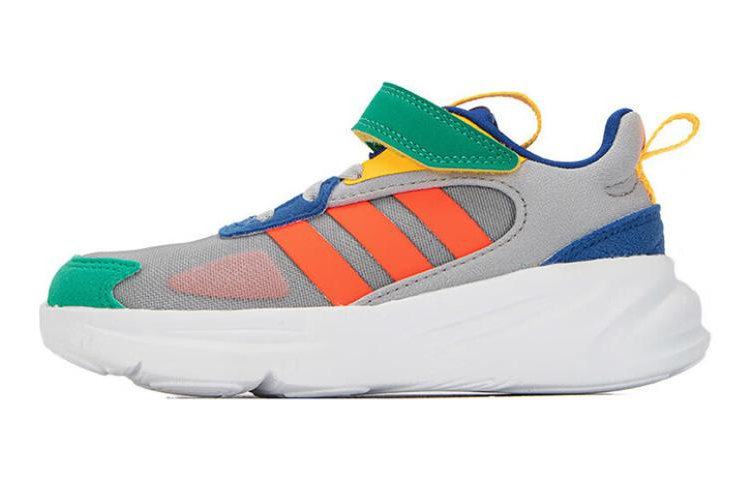 Adidas Neo Ozelle Slip Resistant Cushioning Abrasion Resistant Low top Running Shoes Gray Kids'