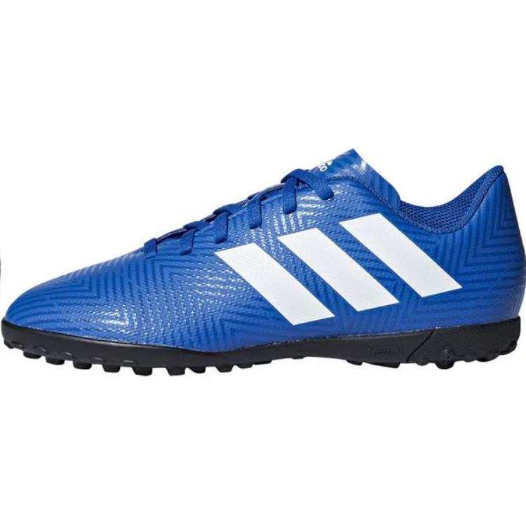 Adidas Adidas Synthetic Leather Slip Resistant Abrasion Resistant Low top Kids' Soccer Shoes Blue Kids'