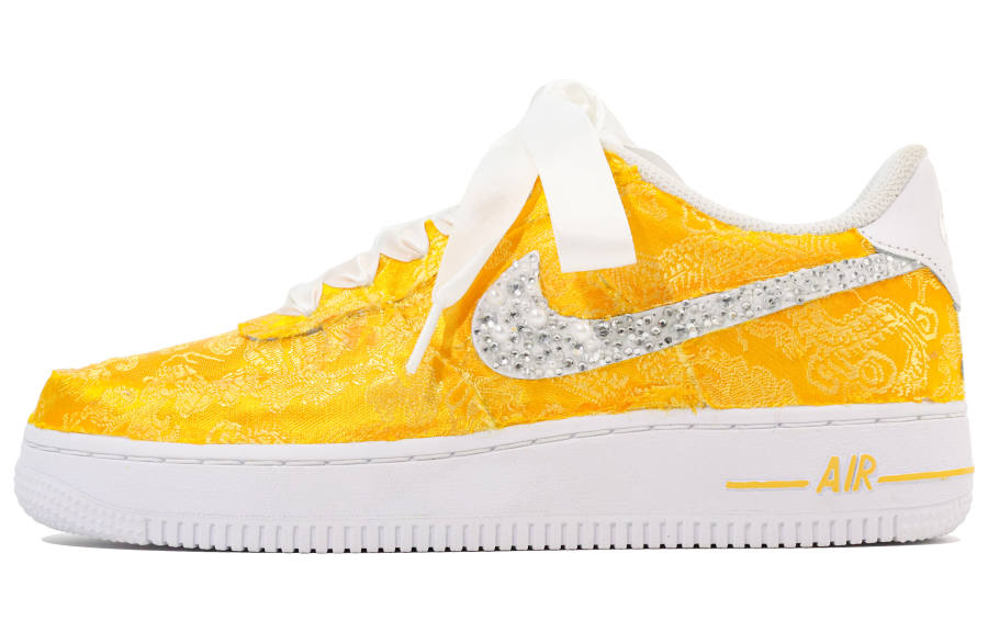 Nike Nike Air Force 1 Golden Dreamy Thread Synthetic Leather Slip Resistant Cushioning Abrasion Resistant Low top