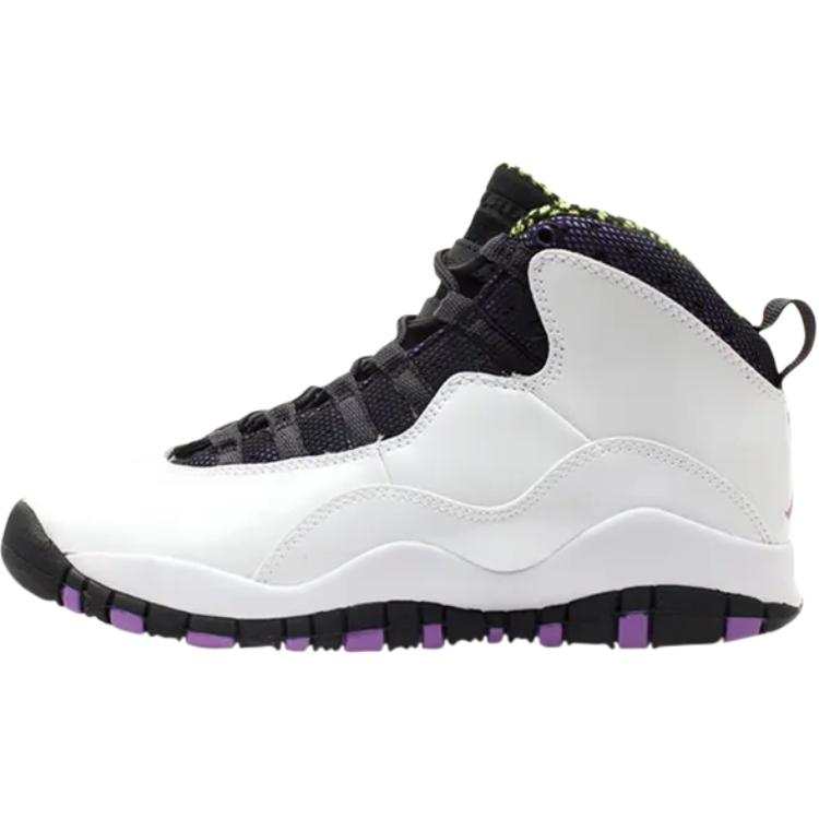 Jordan Jordan Air Jordan 10 High top Children's Basketball Shoes White Teenagers