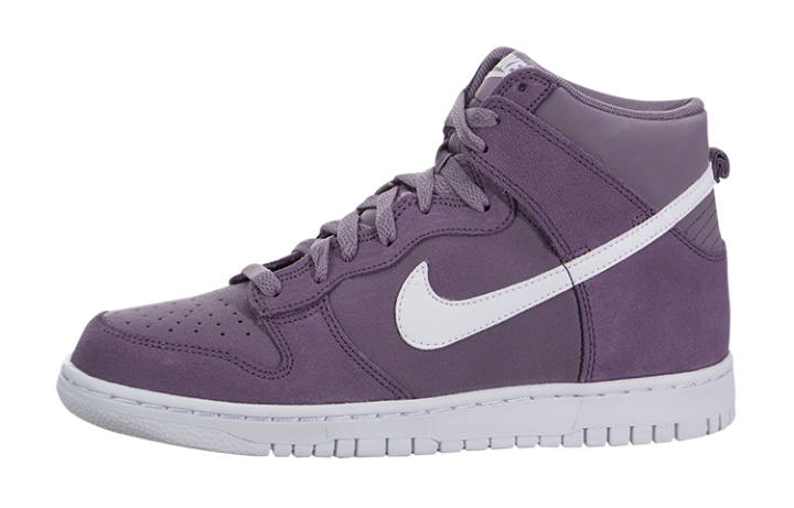 Nike Nike Dunk High top Skateboard Shoes White Purple Unisex