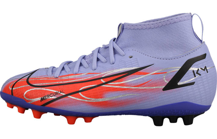 Nike Nike Mercurial Superfly 8 Academy KM AG High-Top Soccer Shoes 'Purple Orange' GS