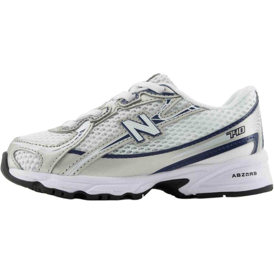New Balance New Balance NB 740 Cushioning Breathable Low top Toddler Shoes White Silver Infant And Toddler