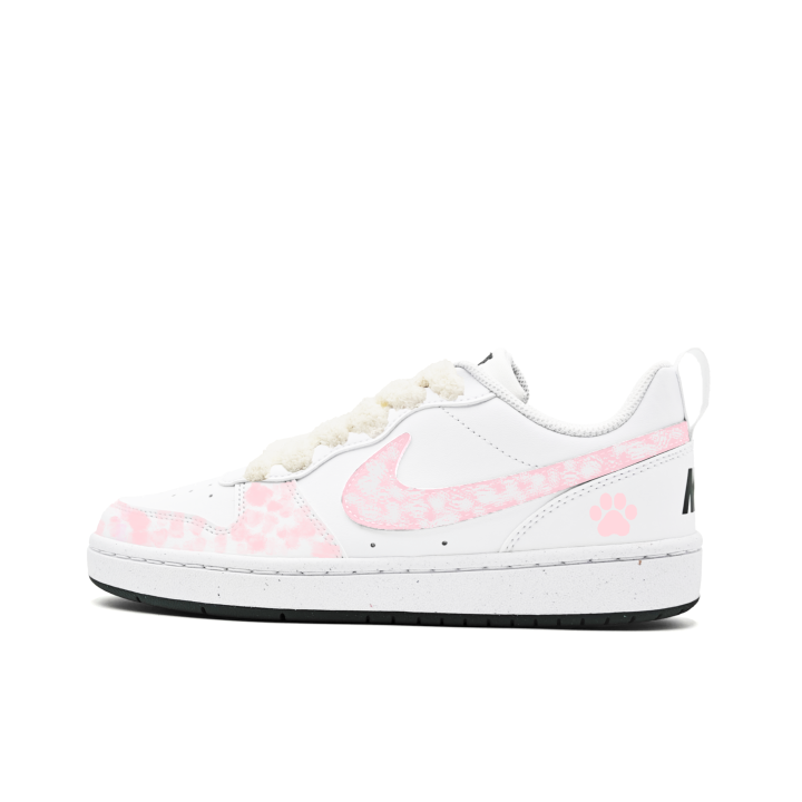 Nike Nike Court Borough Cheese Cat Paw 2 Synthetic Leather Abrasion Resistant Slip Resistant