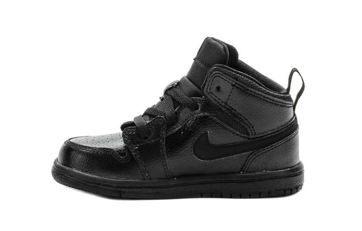 Jordan Jordan Air Jordan 1 Mid High top Toddler Shoes Black Infant And Toddler